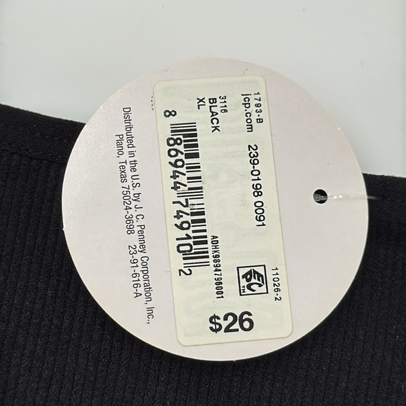 NWT Flirtitude Bralette Black Seamless One Shoulder Size XL - Picture 4 of 7